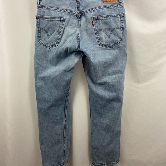 Levis 505 Men Regular Fit Light W36 L32 Blue Jeans - Picture 7 of 13